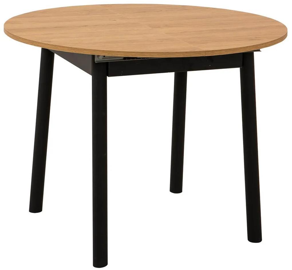 Rozkladací stôl „Oliver Oak", Ø 100, výš. 75 cm