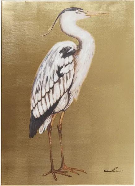 KARE DESIGN Sada 2 ks − Obraz s ručnými ťahmi Heron Right 70 × 50 cm