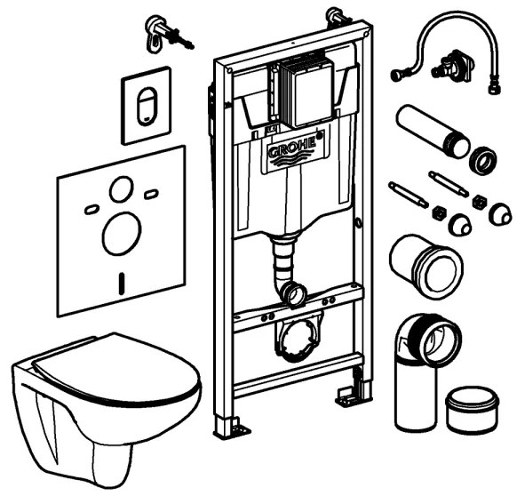 GROHE 39902000 - WC misa SOLIDO 230 x 500 x 1130 keramika/biela