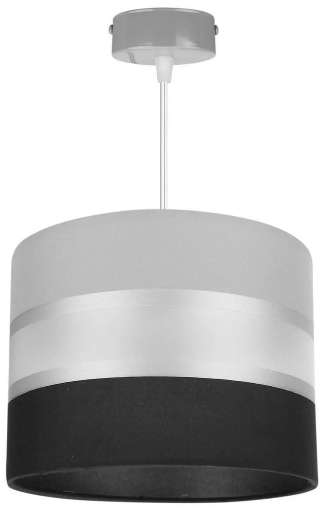 Závesné svietidlo Elegance, 1x textilné tienidlo (výber z 5 farieb - kombinácia 2 farieb), (výber z 3 farieb konštrukcie)