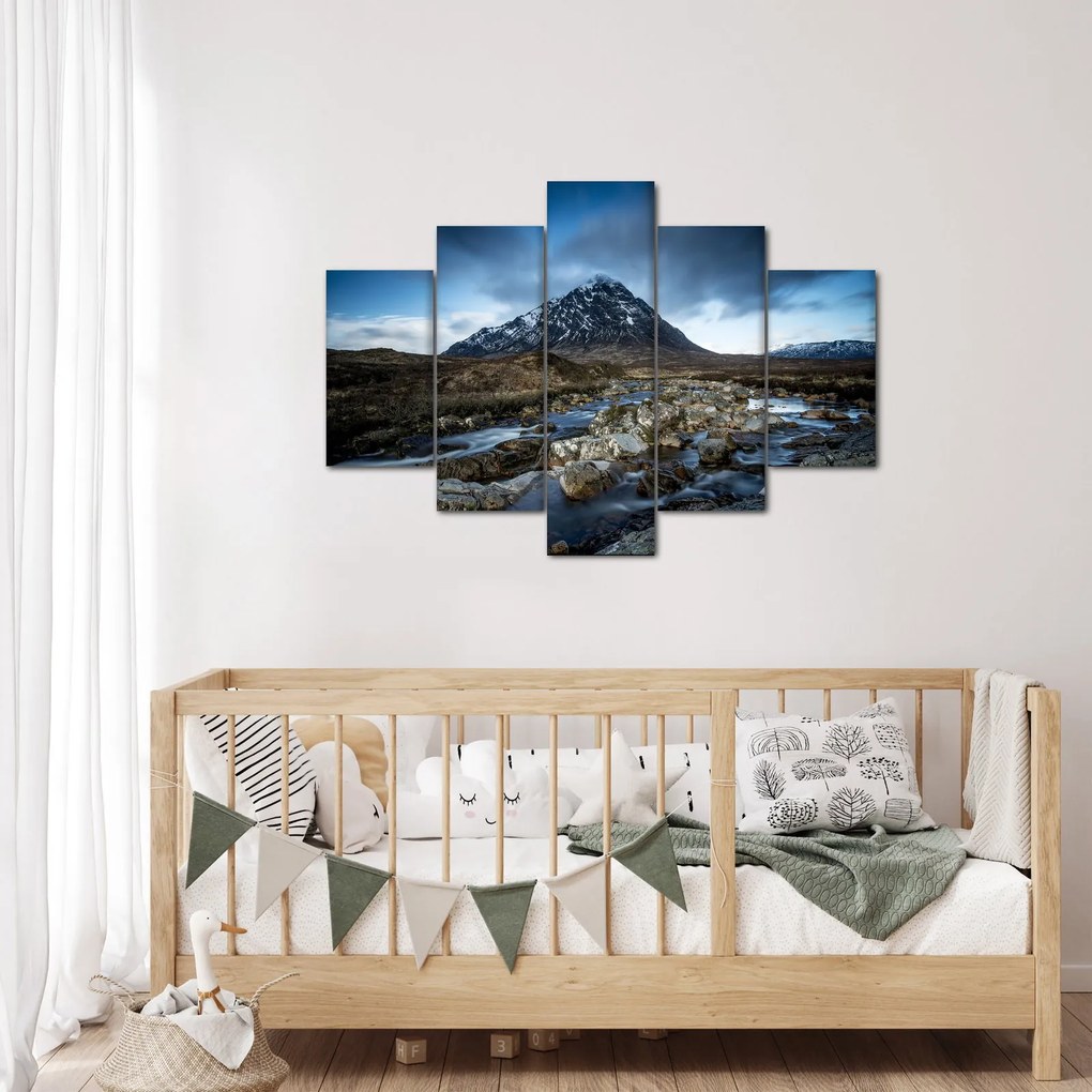 Obraz hory a rieky (150x105 cm)