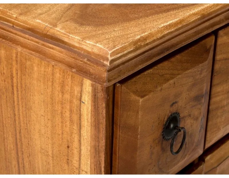 furniture-nabytek.cz - Masívna komoda Texas z akácie, lakovaná, prírodná – 58×25×82 cm