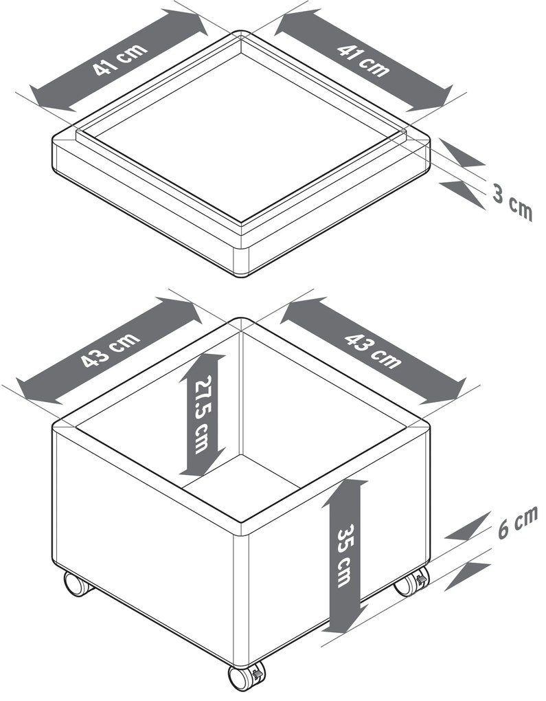 Taburetka na kolieskach s podnosom
