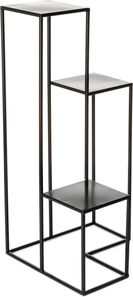 STOJAN NA KVETINÁČ KASKADA 85X40X40 CM ČIERNA