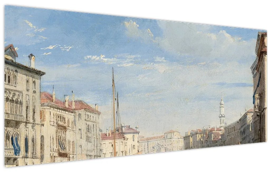 Obraz - Richard Parkes Bonington, The Grand Canal, reprodukcia (120x50 cm)