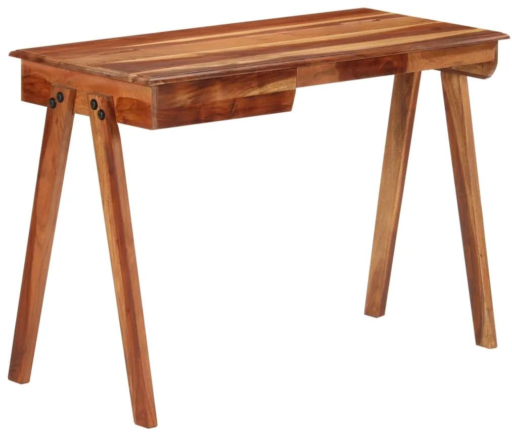 Písací stôl so zásuvkou 110x50x77 cm masívne akáciové drevo 353304