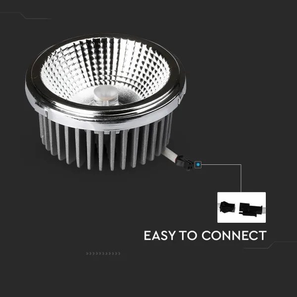 LED Podhľadové bodové svietidlo LED/20W/230V 6400K pr. 11 cm lesklý chróm