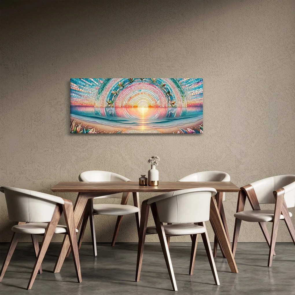 Obraz – Mozaika zapadajúceho slnka (120x50 cm)