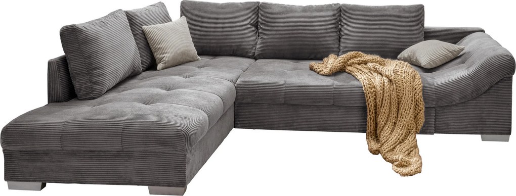 XXXLutz ROHOVÁ SEDAČKA, textil, sivá P & B - Sedačky - 002310006717