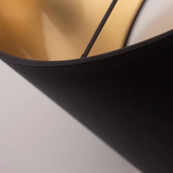 Luster na lanku ALBA 1xE27/15W/230V pr. 40 cm čierna/zlatá