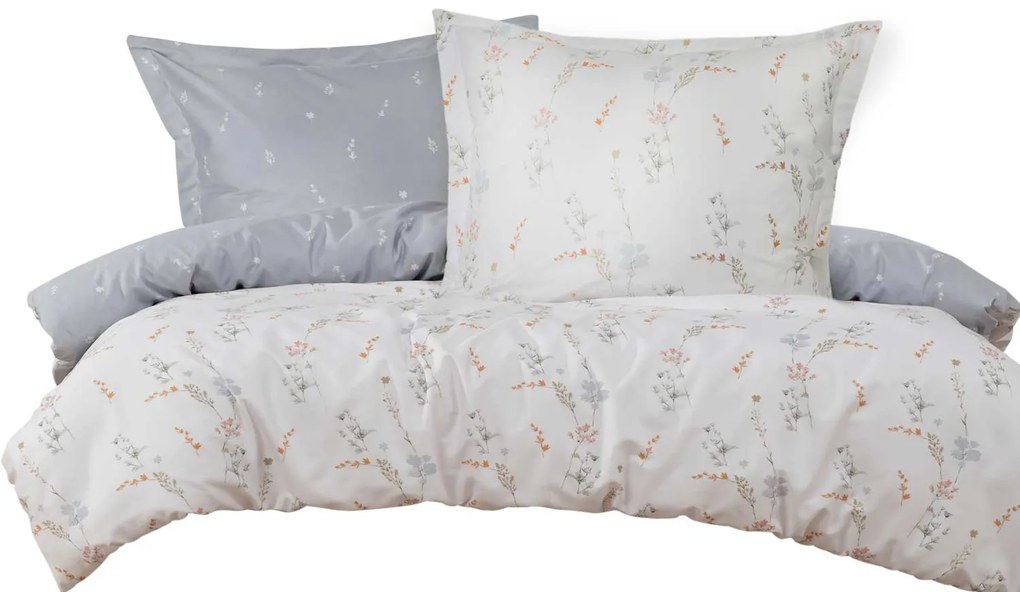 SATÉNOVÉ OBLIEČKY LUXURY PREMIUM VITALE 200X220 CM, 2KS 70X80 CM KVETY