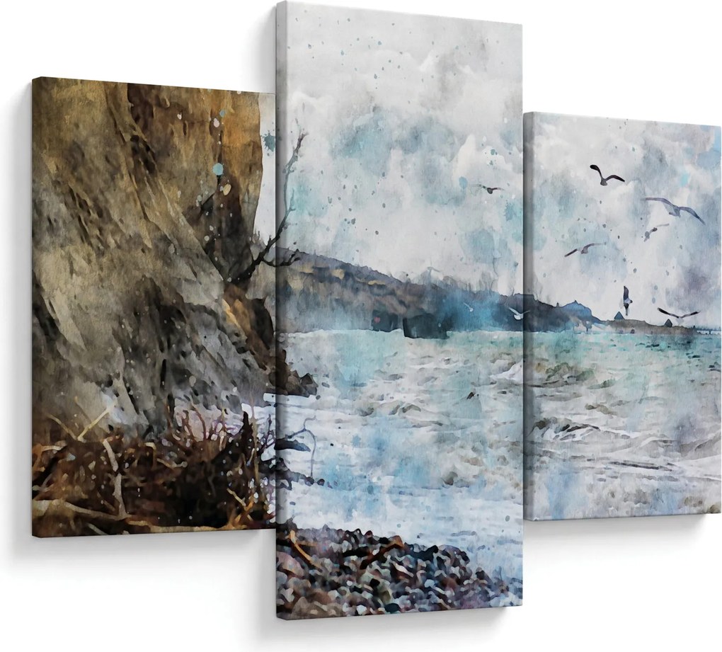 Obraz - Útes, akvarel (90x60 cm)