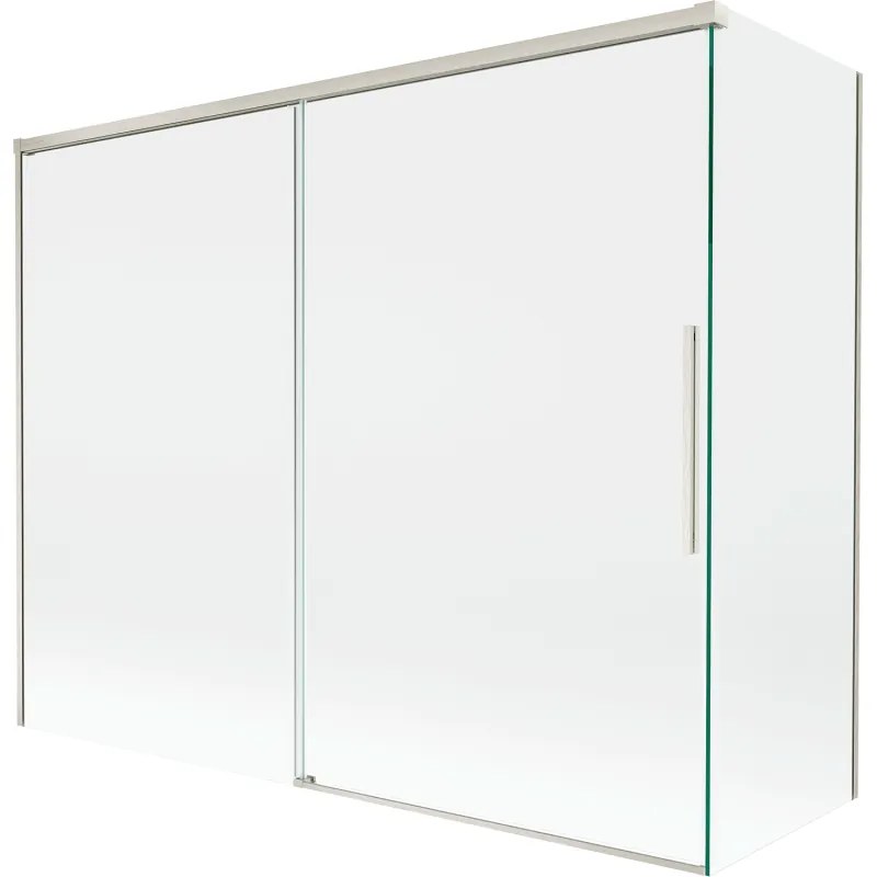 Mexen Rox, 2-krídlová posuvná vaňová zástena 190 + 90 x 150 cm, 8mm číre sklo, oceľový profil, 8C9-190-090-97-00