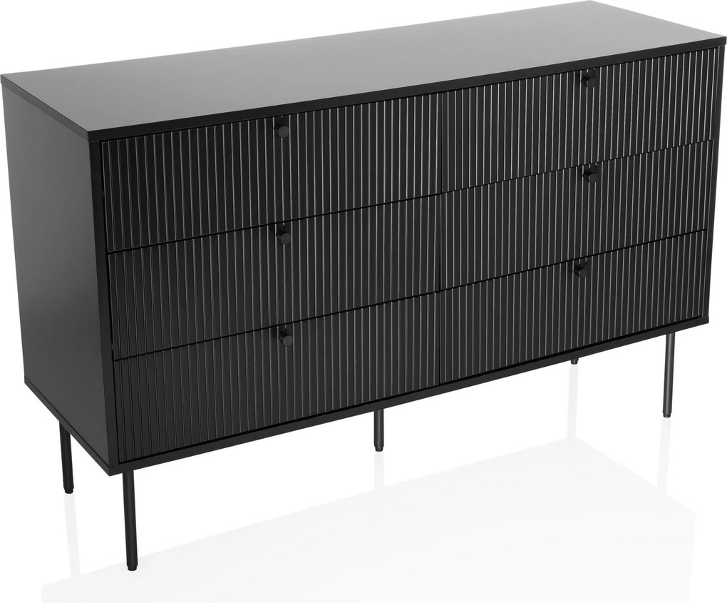 XXXLutz KOMODA, čierna, 120/40/75 cm MID.YOU - Komody - 001918043802