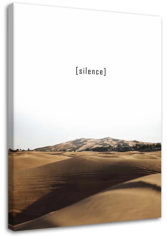 Obraz na plátně Nápisy Silence,Landscape - 40x60 cm