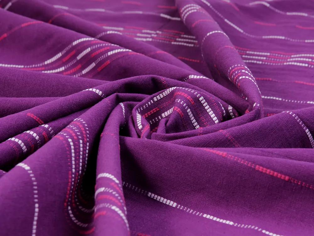 Biante Bavlnená obliečka na vankúš Olivia OL-002 Pásiky na fialovom 40 x 60 cm