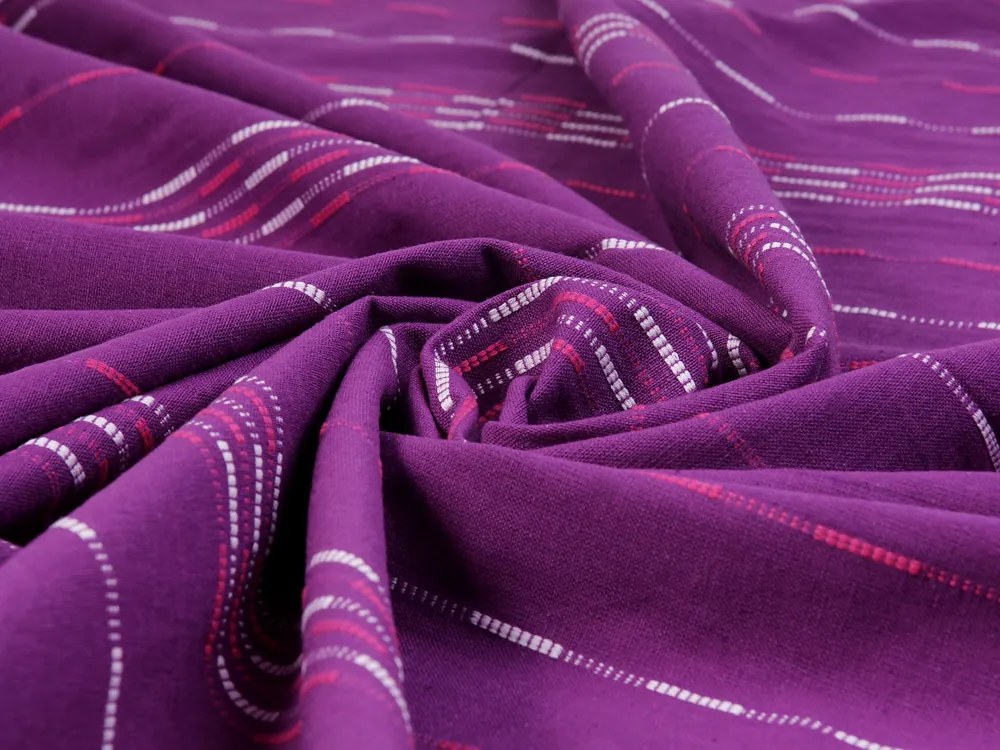 Biante Bavlnená obliečka na vankúš Olivia OL-002 Pásiky na fialovom 45 x 45 cm
