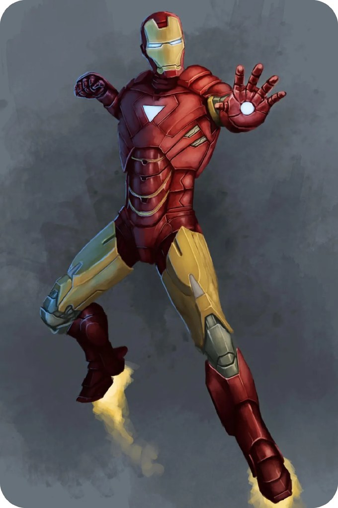 60x90cm Ironman - textilná nálepka na stenu