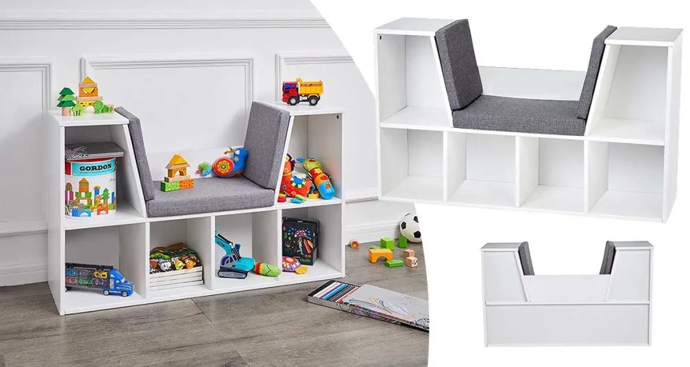 Úložná lavica so sedákom a vankúšom