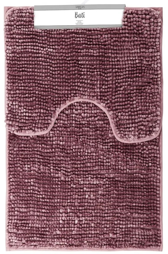 Restilo Sada kúpeľňových predložiek Bati vínová, 2 ks 50 x 80 cm, 40 x 50 cm
