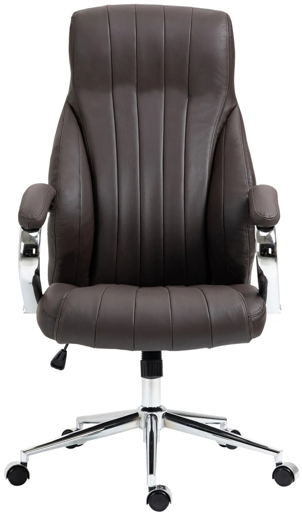 Kancelárska stolička Wigan - koža - Hnedá