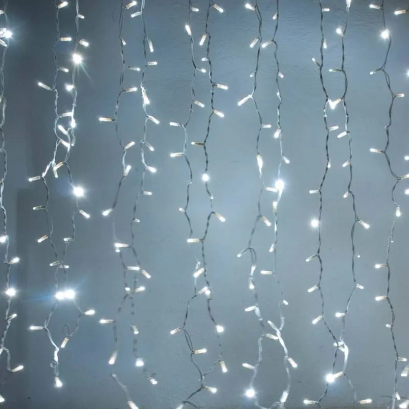 DECOLED Svetelný záves LED HOBBY LINE, 2x2 m, ľadovo biely, 200 diód, len do interiéru