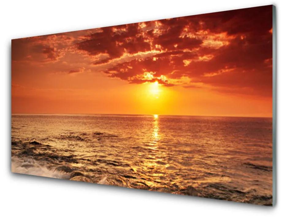 Skleneny obraz More slnko krajina 100x50 cm