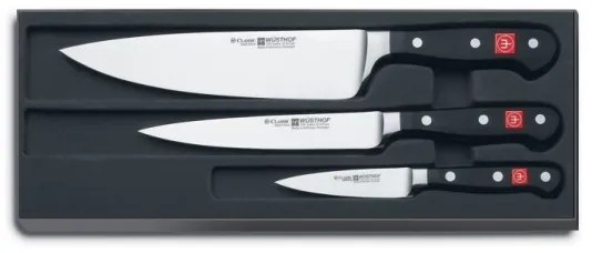 Wüsthof - Sada kuchynských nožov CLASSIC 3 ks čierna