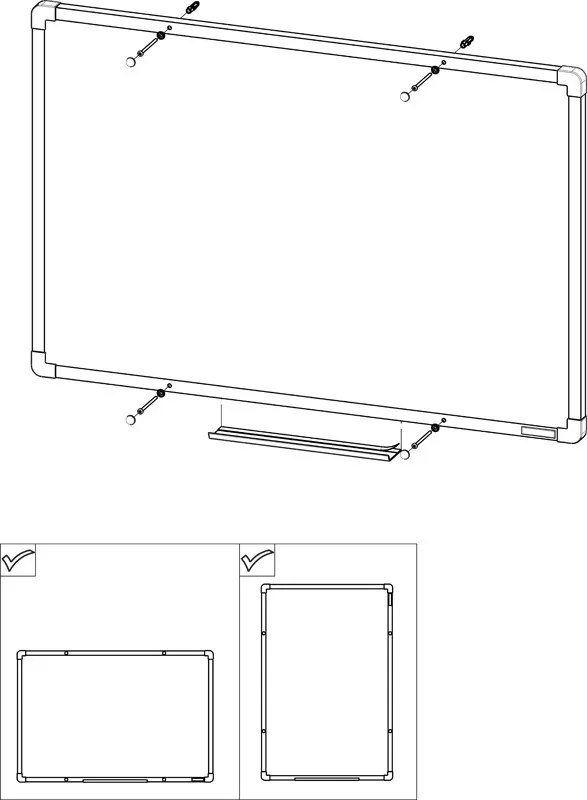 Biela magnetická popisovacia tabuľa boardOK, 1200 x 900 mm, eloxovaný rám