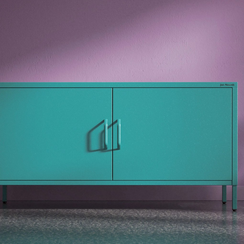 Kovová TV skrinka na nožičkách v námornom štýle, 1150x595x400 mm: ROSA Modern