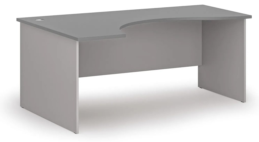 Ergonomický kancelársky písací stôl PRIMO GRAY, 180x120 cm, ľavý, sivá/grafit