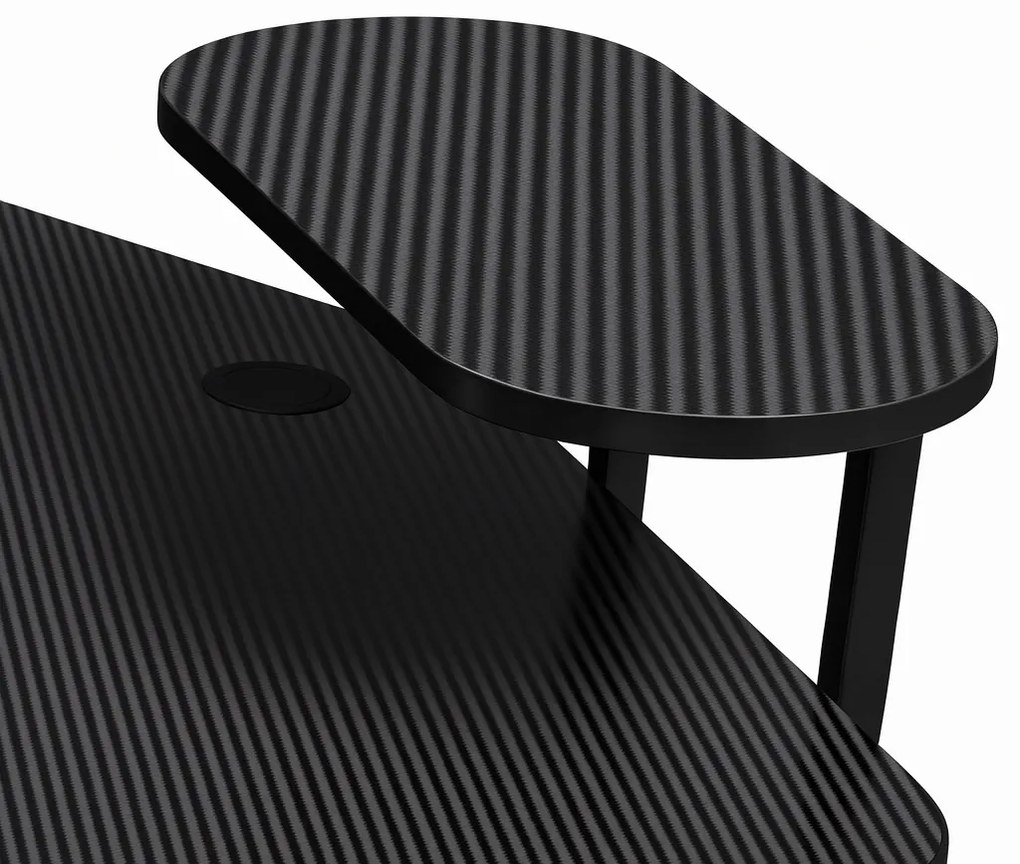 Herný stôl s podsvietením BR03 čierny 160 cm