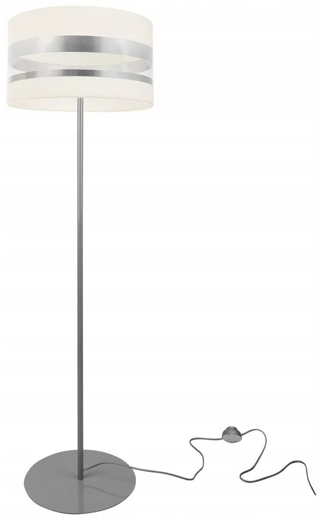 Stojacia lampa Intense Chrome, 1x textilné tienidlo (výber zo 6 farieb), (výber z 3 farieb konštrukcie), (fi 35cm), o