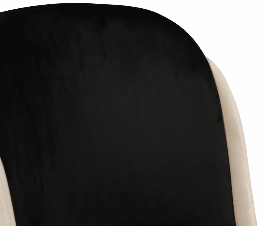 Sada jedálenských stoličiek Dore Black and Cream,2 ks