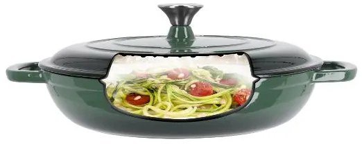 Silvercrest®  Liatinová servírovacia panvica, Ø 30 cm (zelená)  (100393085)