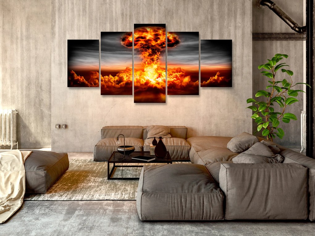 Artgeist Obraz - Explosion (5 Parts) Wide Veľkosť: 100x50, Verzia: Na talianskom plátne