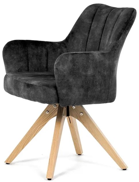 Autronic BONTEC Jedálenská stolička, čierna, zamatová látka, HC-D7188 BK4 Farba: Zelená