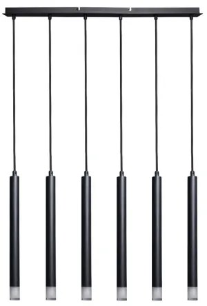 Rabalux 72362 - Luster na lanku RAMIRA 6xG9/5W/230V čierna