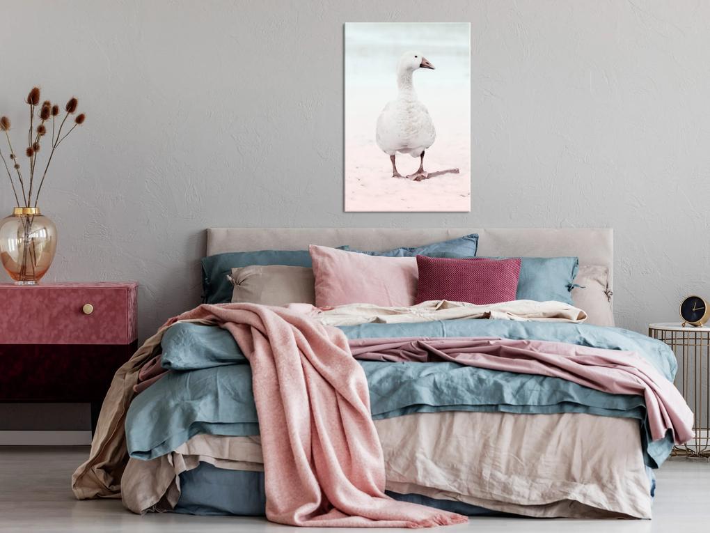 Artgeist Obraz - Winter Duck (1 Part) Vertical Veľkosť: 60x90, Verzia: Premium Print