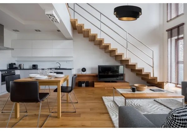 Luster na lanku TRINITI 1xE27/60W/230V čierna/zlatá