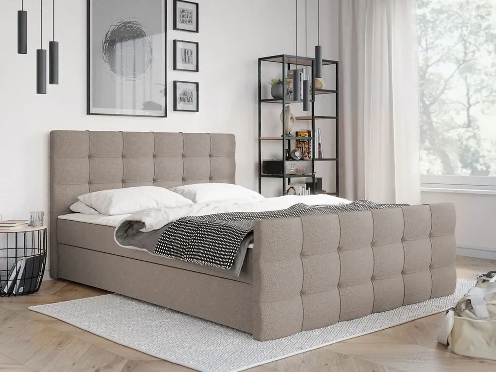 Kontinentálna posteľ Vivien 2, Rozmer postele: 140x200, Dostupné poťahy: Rico 23