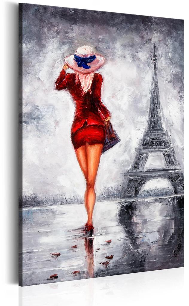 Artgeist Obraz - Lady in Paris Veľkosť: 80x120, Verzia: Premium Print