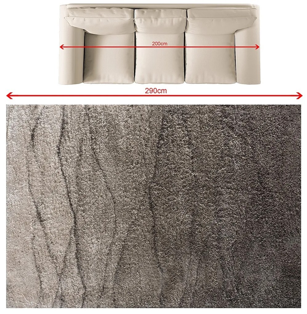 Koberec Reflection taupe gradient 200x290 cm