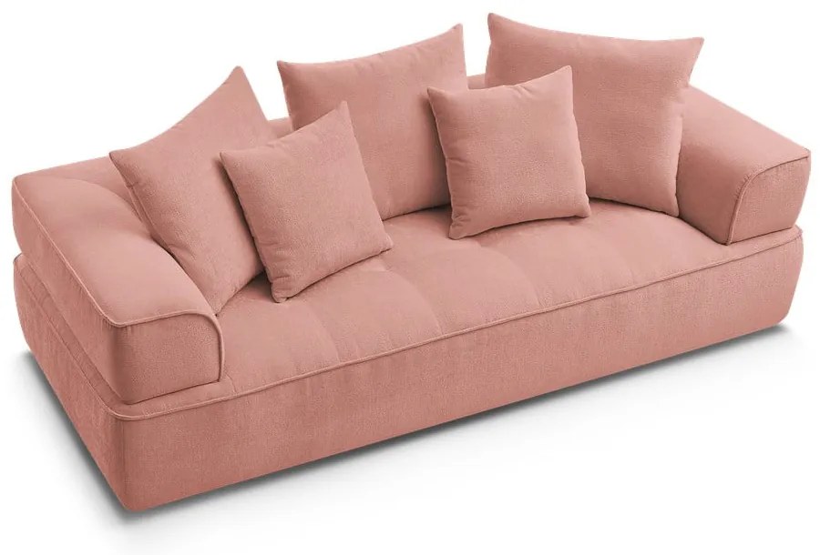 Ružová ženilková pohovka 237 cm Whesley – Bobochic Paris