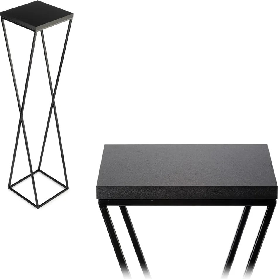 STOJAN NA KVETINÁČ LOFT6 100X24X24 CM ČIERNA