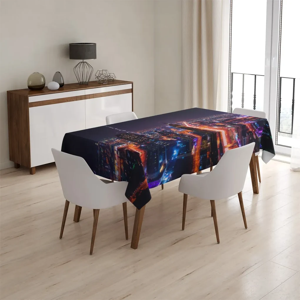 Sablio Obrus Rozsvietené mesto - 130x130 cm