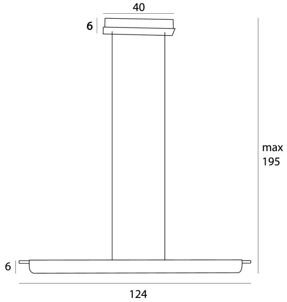 MAXLIGHT P0596 - LED Luster na lanku JO-JO LED/40W/230V mosadz