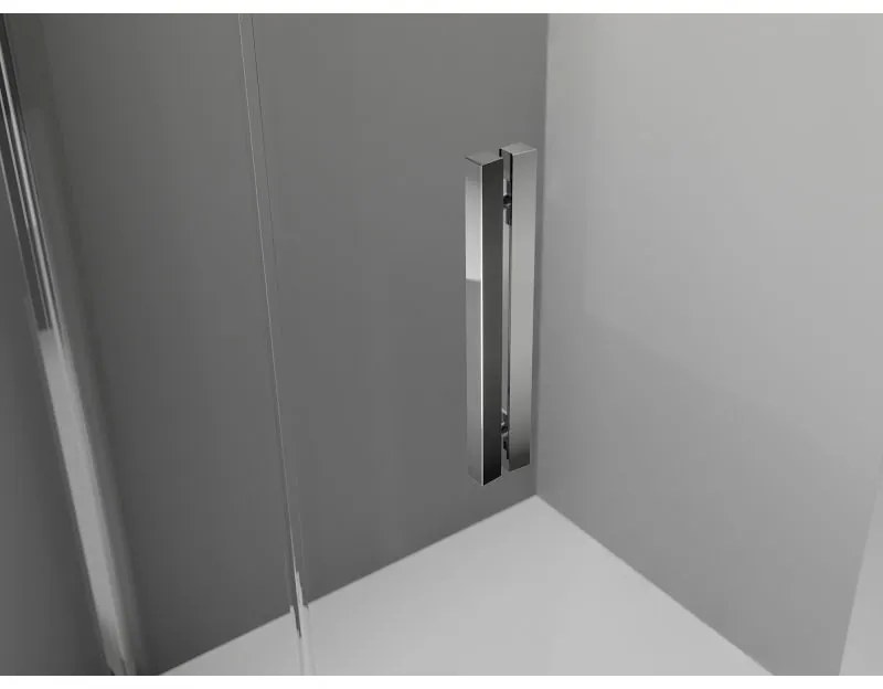 Mexen Exo, sprchovací kút so skladacími dverami 100 x 80 cm, 6mm číre sklo, chrómový profil, 816-100-080-01-00