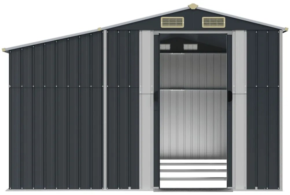 Záhradná kôlňa antracitová 277x365,5x179 cm pozinkovaná oceľ