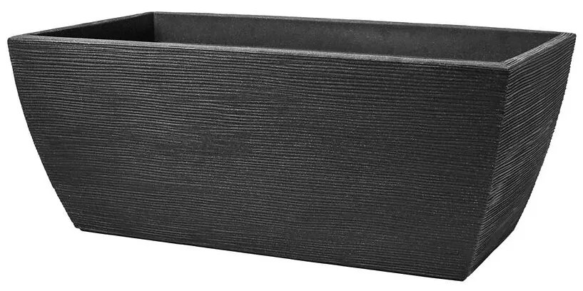 Ryhovaný kvetináč 80 x 40 x H 34 cm antracit